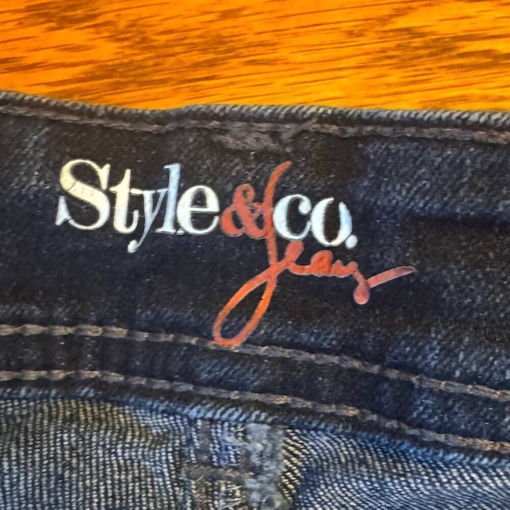 Women's Jeans - Style & Co Size 114Tummy Control, dark blue NWOT (WJJ008) - Picture 9 of 10